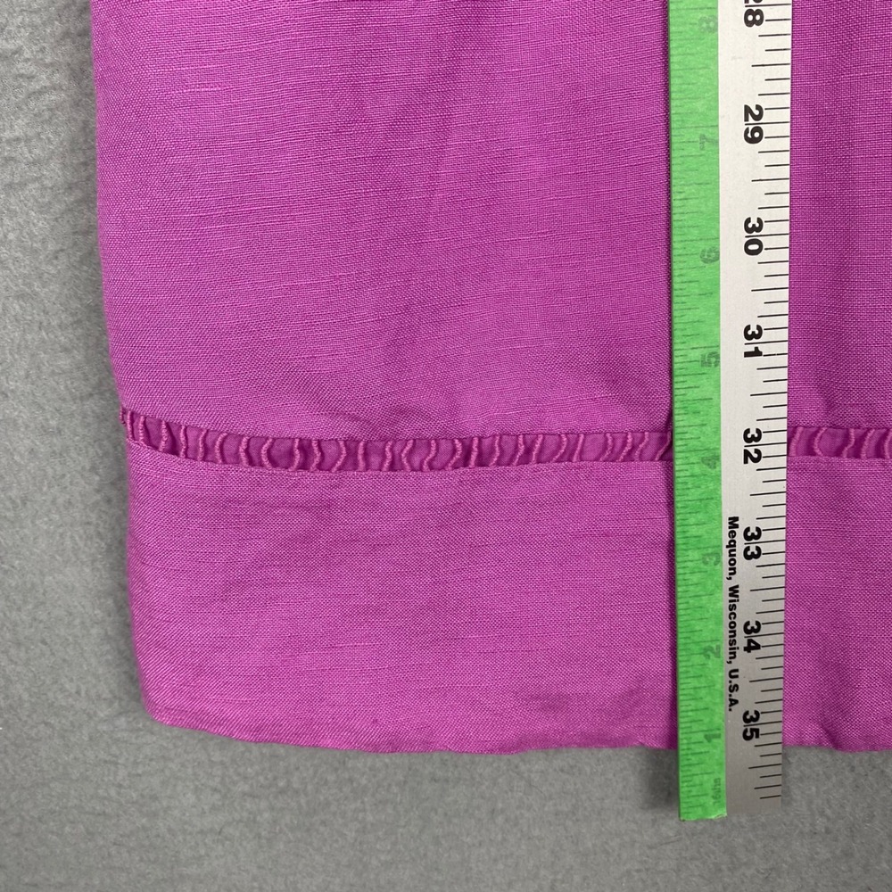 LOFT Linen Blend Ladder Stitch Pocket Shift Dress Womens Small Lavender‎ - Picture 8 of 8